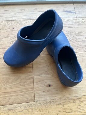 Navy Slip-On Clog Mules for Women